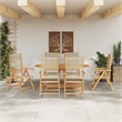 vidaXL 7 Piece Garden Dining Set in Brown