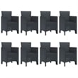 vidaXL Poly Rattan Garden Dining Set in Anthracite