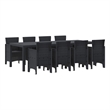 vidaXL Poly Rattan Garden Dining Set in Anthracite