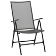 vidaXL 7 Piece Powder-Coated Steel Garden Dining Set in Anthracite