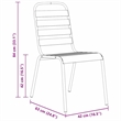 vidaXL 5 Piece Powder-Coated Steel Garden Dining Set in Anthracite