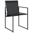 vidaXL 5 Piece Powder-Coated Steel Garden Dining Set in Black