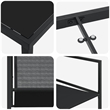 vidaXL 5 Piece Powder-Coated Steel Garden Dining Set in Black