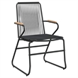 vidaXL 7 Piece Powder-Coated Steel Garden Dining Set in Black