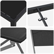 vidaXL 7 Piece Powder-Coated Steel Garden Dining Set in Black