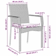 vidaXL 7 Piece Poly Rattan Garden Dining Set with Cushions in Black