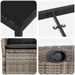 vidaXL 7 Piece Poly Rattan Garden Dining Set with Cushions in Black