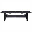 vidaXL 11 Piece Poly Rattan Garden Dining Set with Cushion in Black