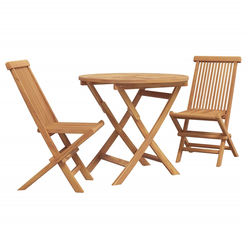vidaXL Solid Acacia Wood Garden Dining Set in Brown