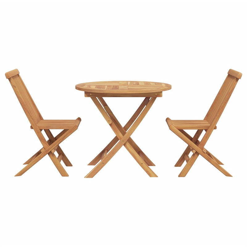 vidaXL Solid Acacia Wood Garden Dining Set in Brown
