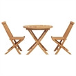 vidaXL Solid Acacia Wood Garden Dining Set in Brown