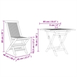 vidaXL Solid Acacia Wood Garden Dining Set in Brown