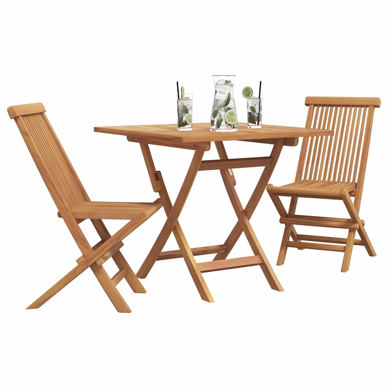 vidaXL Solid Acacia Wood Garden Dining Set in Brown