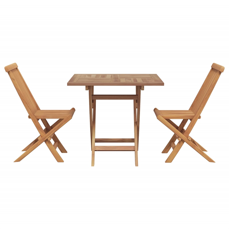 vidaXL Solid Acacia Wood Garden Dining Set in Brown