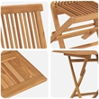 vidaXL Solid Acacia Wood Garden Dining Set in Brown