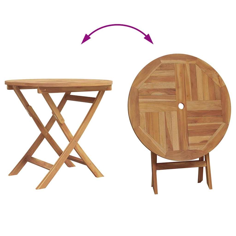 vidaXL Solid Acacia Wood Garden Dining Set in Brown
