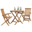 vidaXL Solid Acacia Wood Garden Dining Set in Brown