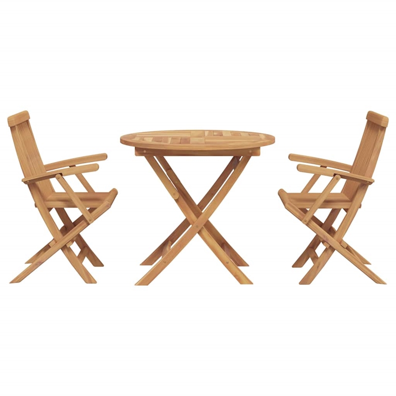 vidaXL Solid Acacia Wood Garden Dining Set in Brown