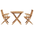 vidaXL Solid Acacia Wood Garden Dining Set in Brown
