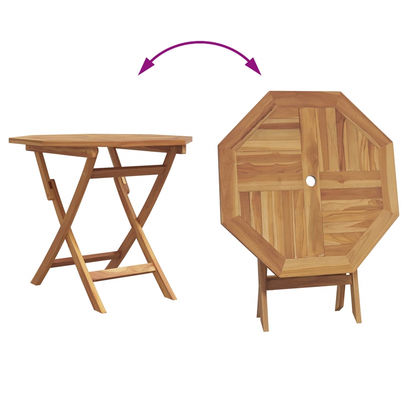 vidaXL Solid Acacia Wood Garden Dining Set in Brown