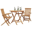 vidaXL Solid Acacia Wood Garden Dining Set in Brown