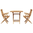 vidaXL Solid Acacia Wood Garden Dining Set in Brown