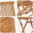 vidaXL Solid Acacia Wood Garden Dining Set in Brown