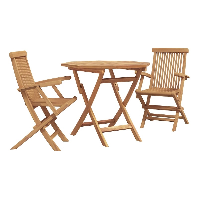 vidaXL Solid Acacia Wood Garden Dining Set in Brown