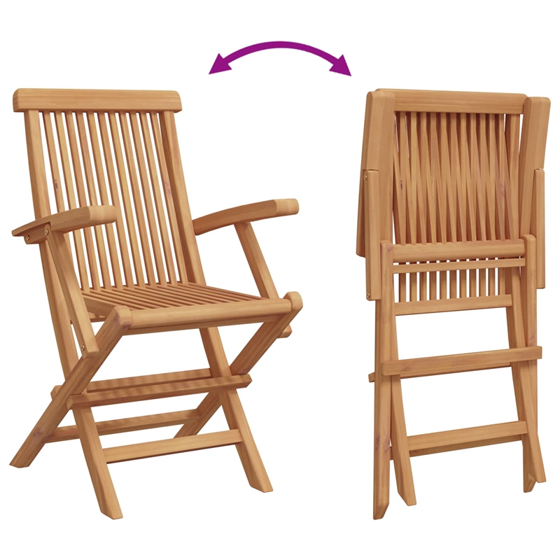 vidaXL Solid Acacia Wood Garden Dining Set in Brown