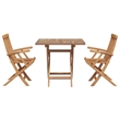vidaXL Solid Acacia Wood Garden Dining Set in Brown