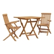 vidaXL Solid Acacia Wood Garden Dining Set in Brown