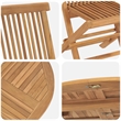 vidaXL 5 Piece Solid Teak Wood Garden Dining Set in Brown