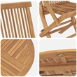 vidaXL 5 Piece Solid Teak Wood Garden Dining Set in Brown