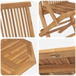 vidaXL 5 Piece Solid Teak Wood Garden Dining Set in Brown
