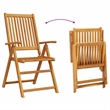 vidaXL 7 Piece Steel Garden Dining Set in Brown
