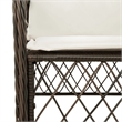 vidaXL 9 Piece Poly Rattan Garden Dining Set in Brown/Cream white