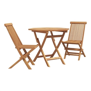 vidaXL Solid Acacia Wood Garden Dining Set in Brown