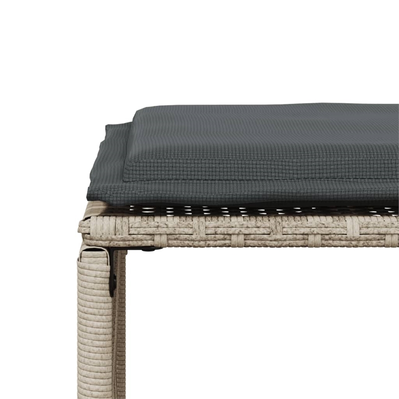 vidaXL Poly Rattan Garden Dining Set in Grey