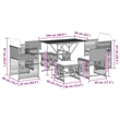 vidaXL Poly Rattan Garden Dining Set in Grey