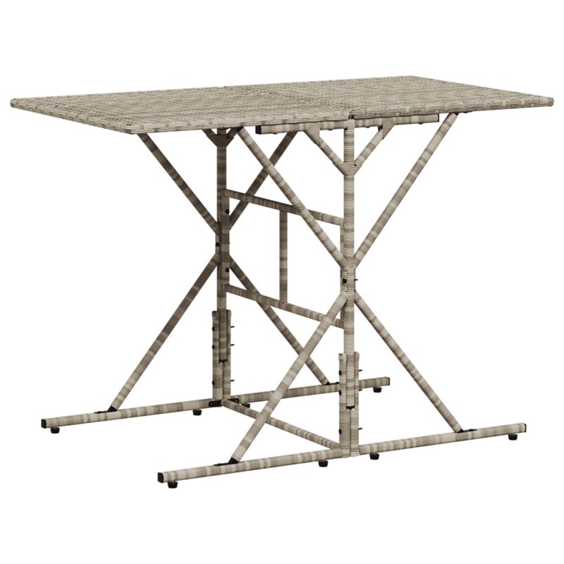 vidaXL Poly Rattan Garden Dining Set in Grey