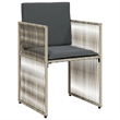 vidaXL Poly Rattan Garden Dining Set in Grey