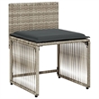 vidaXL Poly Rattan Garden Dining Set in Grey