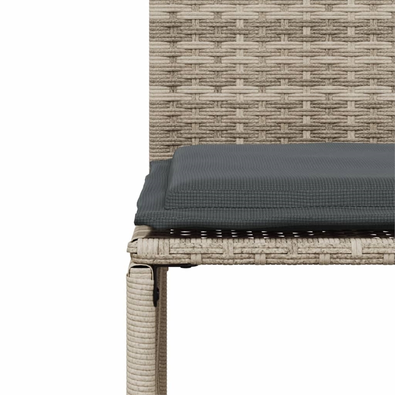 vidaXL Poly Rattan Garden Dining Set in Grey