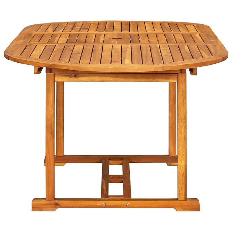 vidaXL Solid Acacia Wood Furniture Set in Black