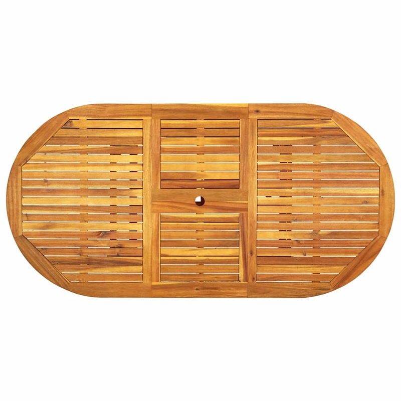 vidaXL Solid Acacia Wood Furniture Set in Black