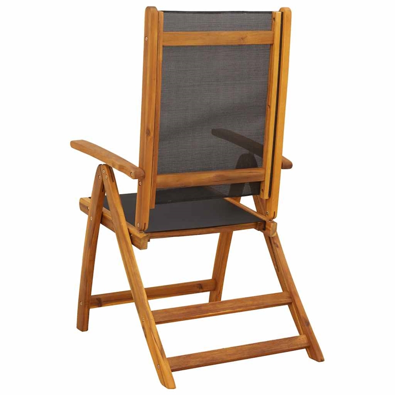 vidaXL Solid Acacia Wood Furniture Set in Black