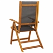 vidaXL Solid Acacia Wood Furniture Set in Black