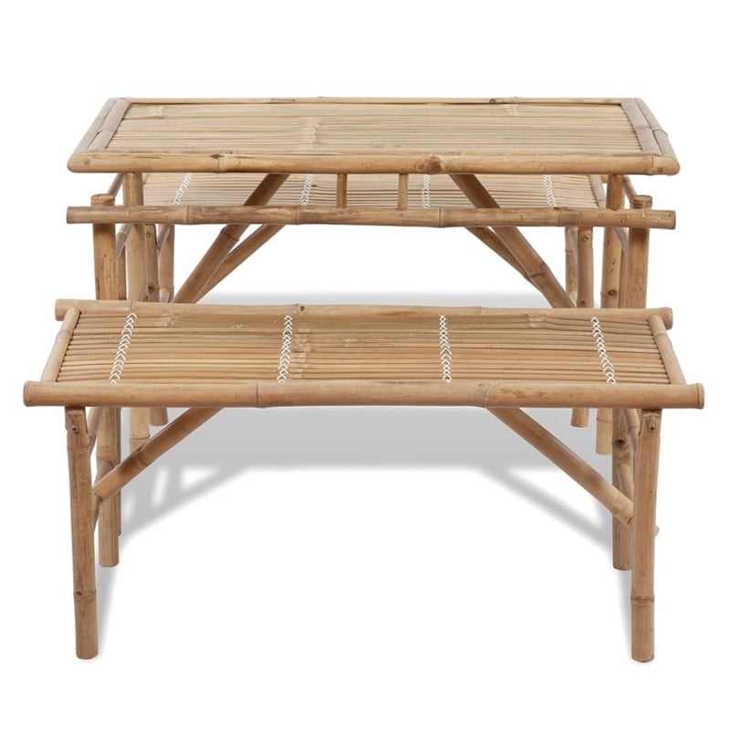 vidaXL Bamboo Small Patio Furniture in Natural