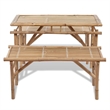 vidaXL Bamboo Small Patio Furniture in Natural