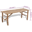 vidaXL Bamboo Small Patio Furniture in Natural